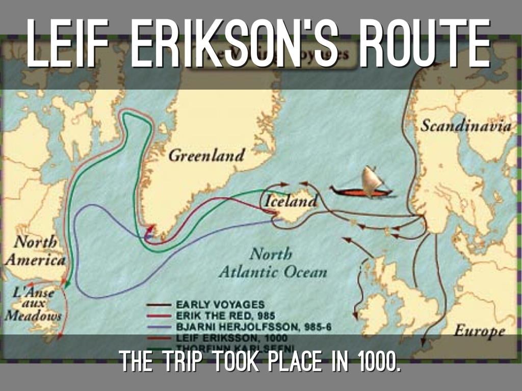 Die mutmaßliche route Leif Eriksons. Karte: www.haikudeck.com